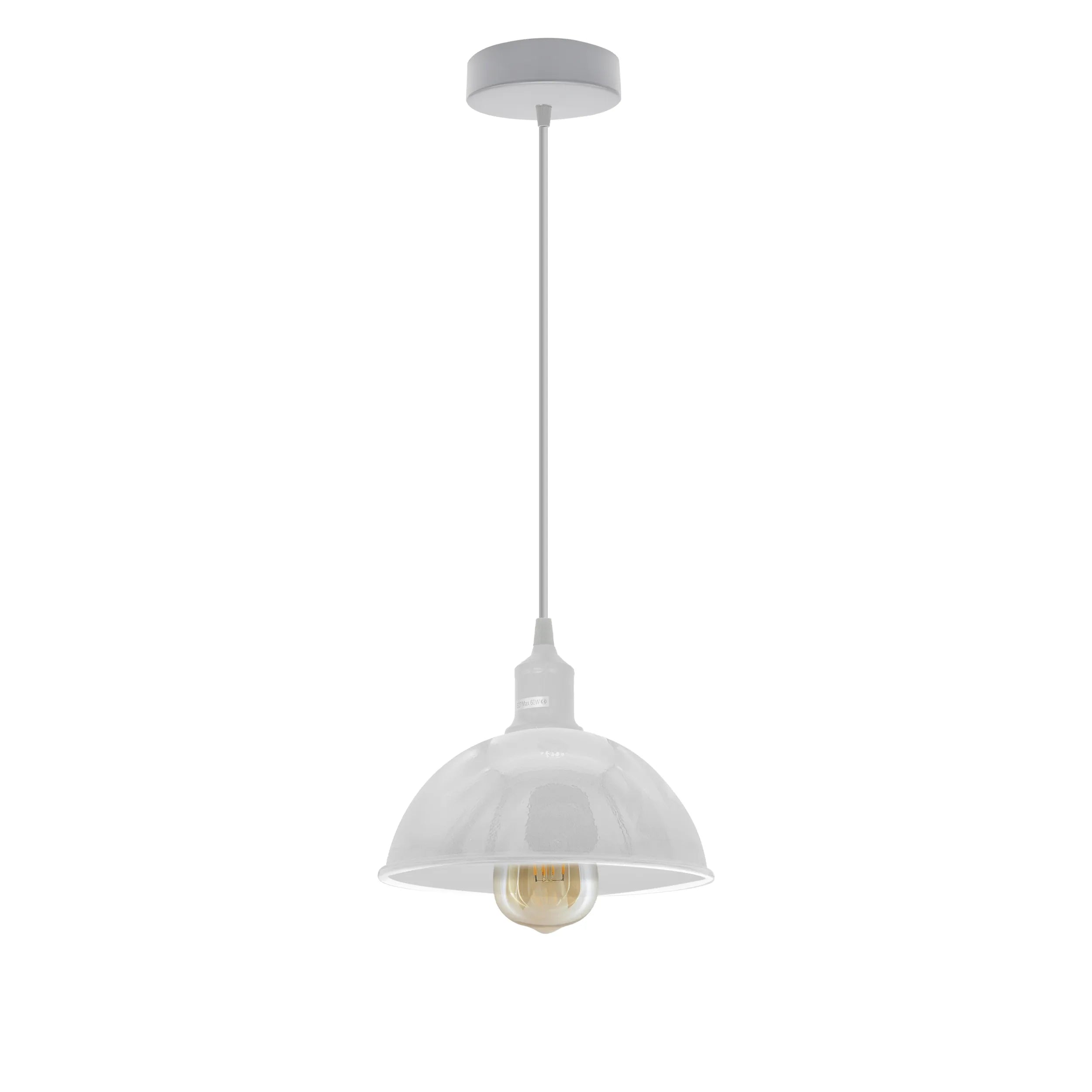 Modern Industrial White Pendant Light  E27 Base Ceiling Lighting Shade ~4335