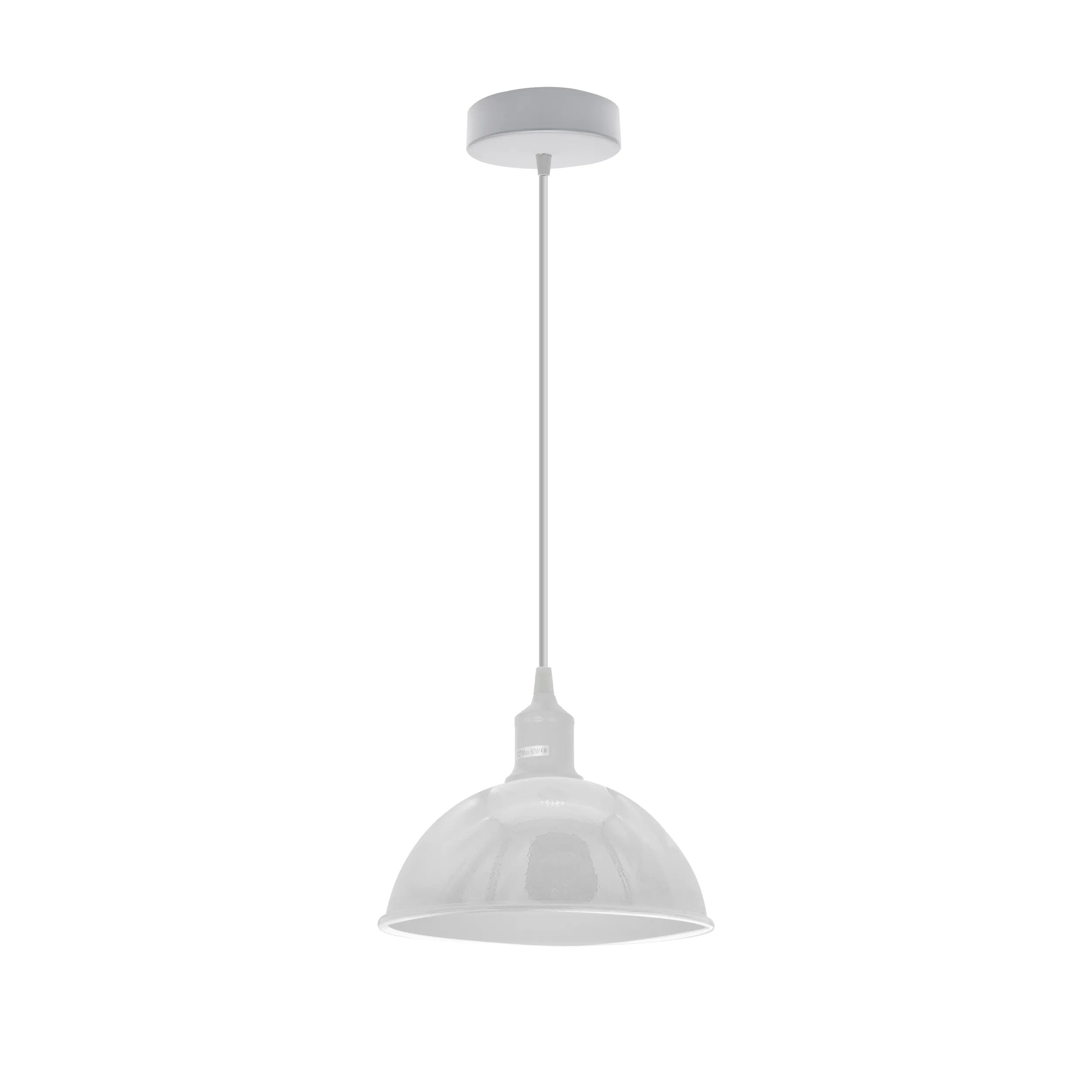 Modern Industrial White Pendant Light  E27 Base Ceiling Lighting Shade ~4335