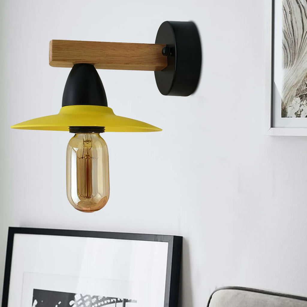 Vintage Lamp Retro Wall Light yellow Lamp Fixtures~4347