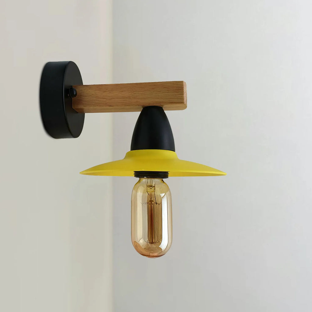 Vintage Lamp Retro Wall Light yellow Lamp Fixtures~4347