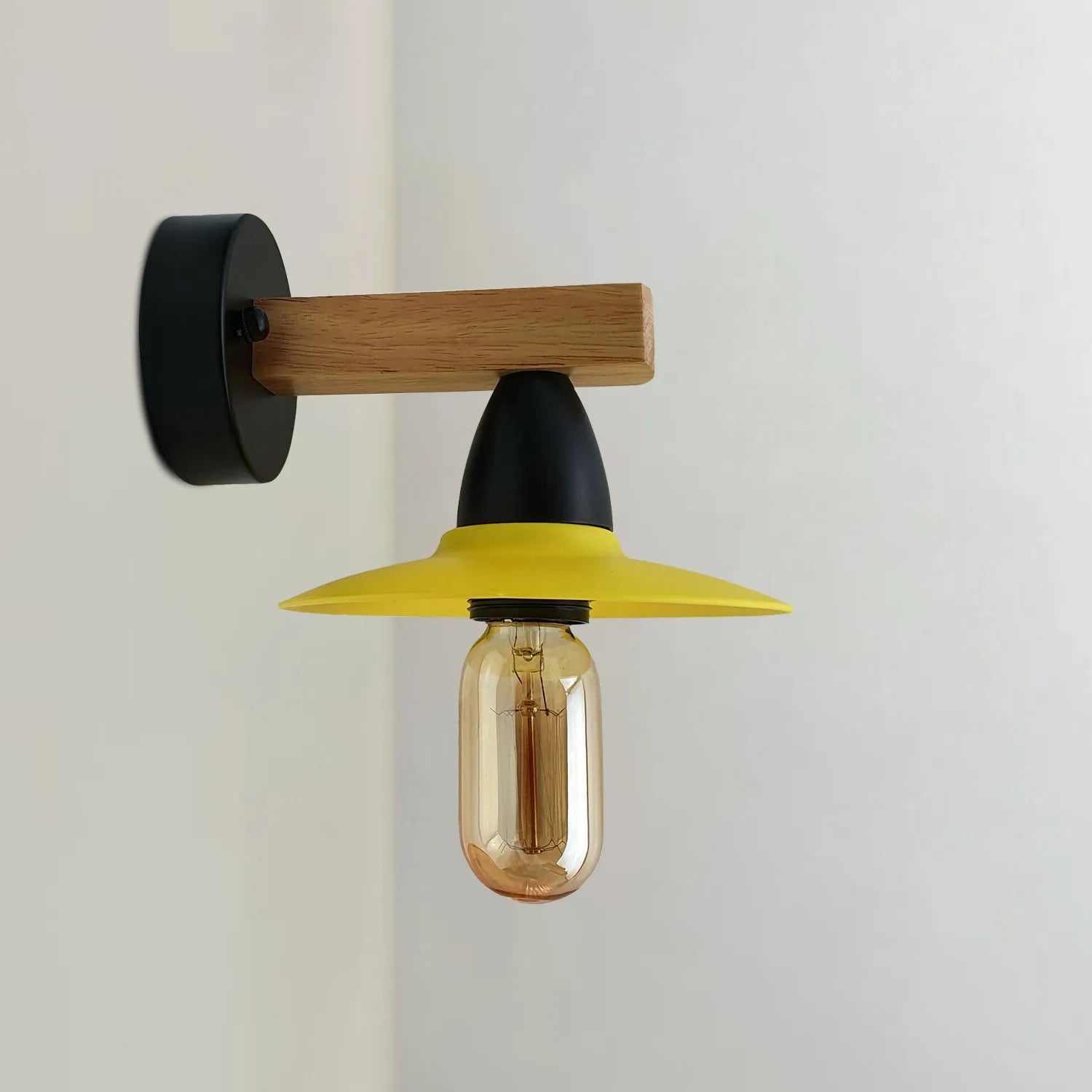 Vintage Lamp Retro Wall Light yellow Lamp Fixtures~4347