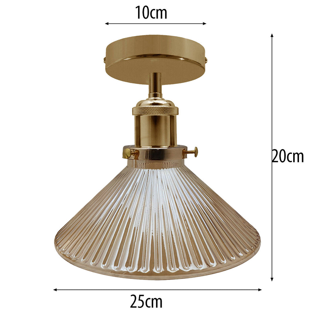 French Gold Indoor Glass Ceiling Light E27 Pendant Lamp Lighting~1610
