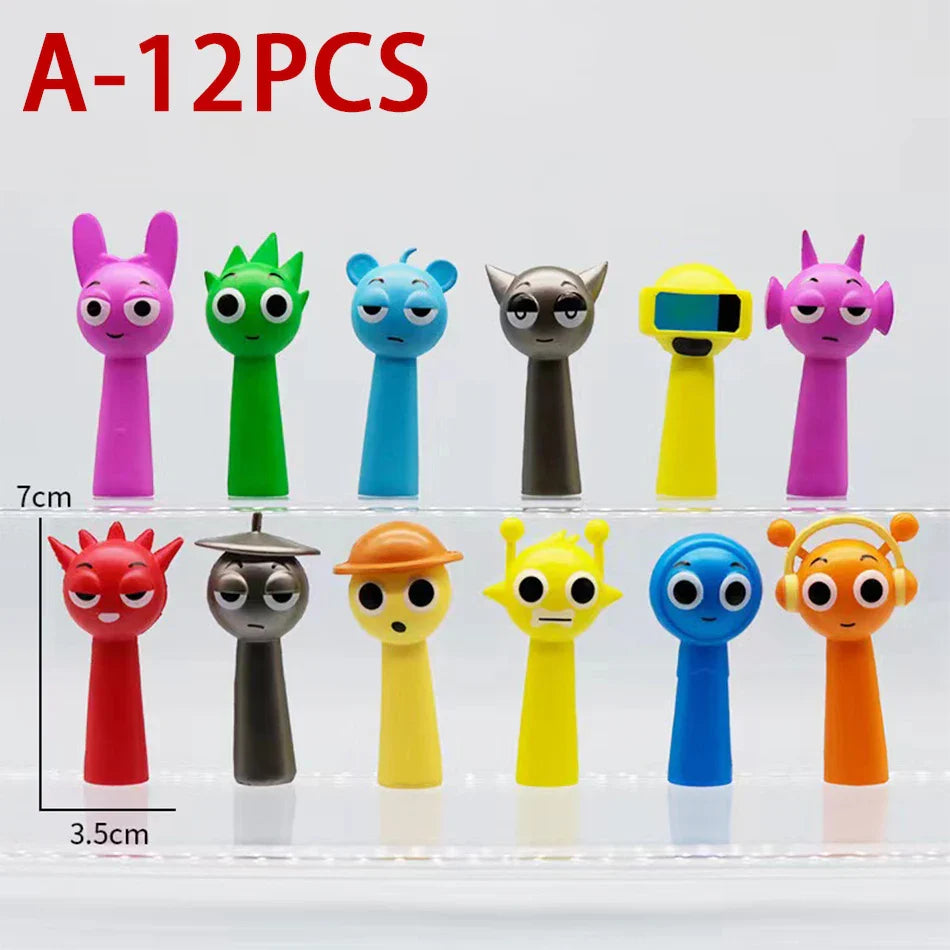 Funny Sprunki 12PCS Anime Action Figures
