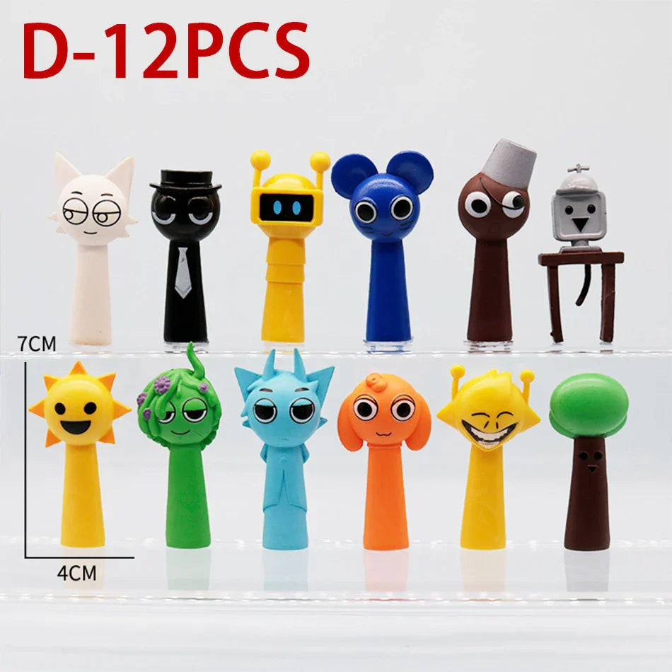 Funny Sprunki 12PCS Anime Action Figures