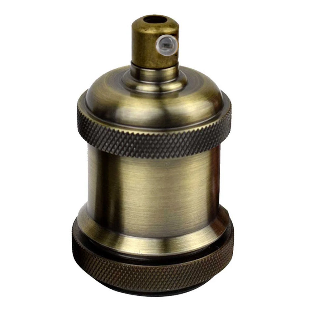 Green Brass E27 Metal Lamp Holder Ideal for Vintage Edison Filament Bulbs Antique~2933