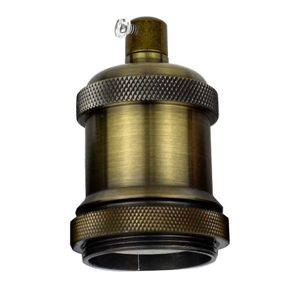 Green Brass E27 Metal Lamp Holder Ideal for Vintage Edison Filament Bulbs Antique~2933