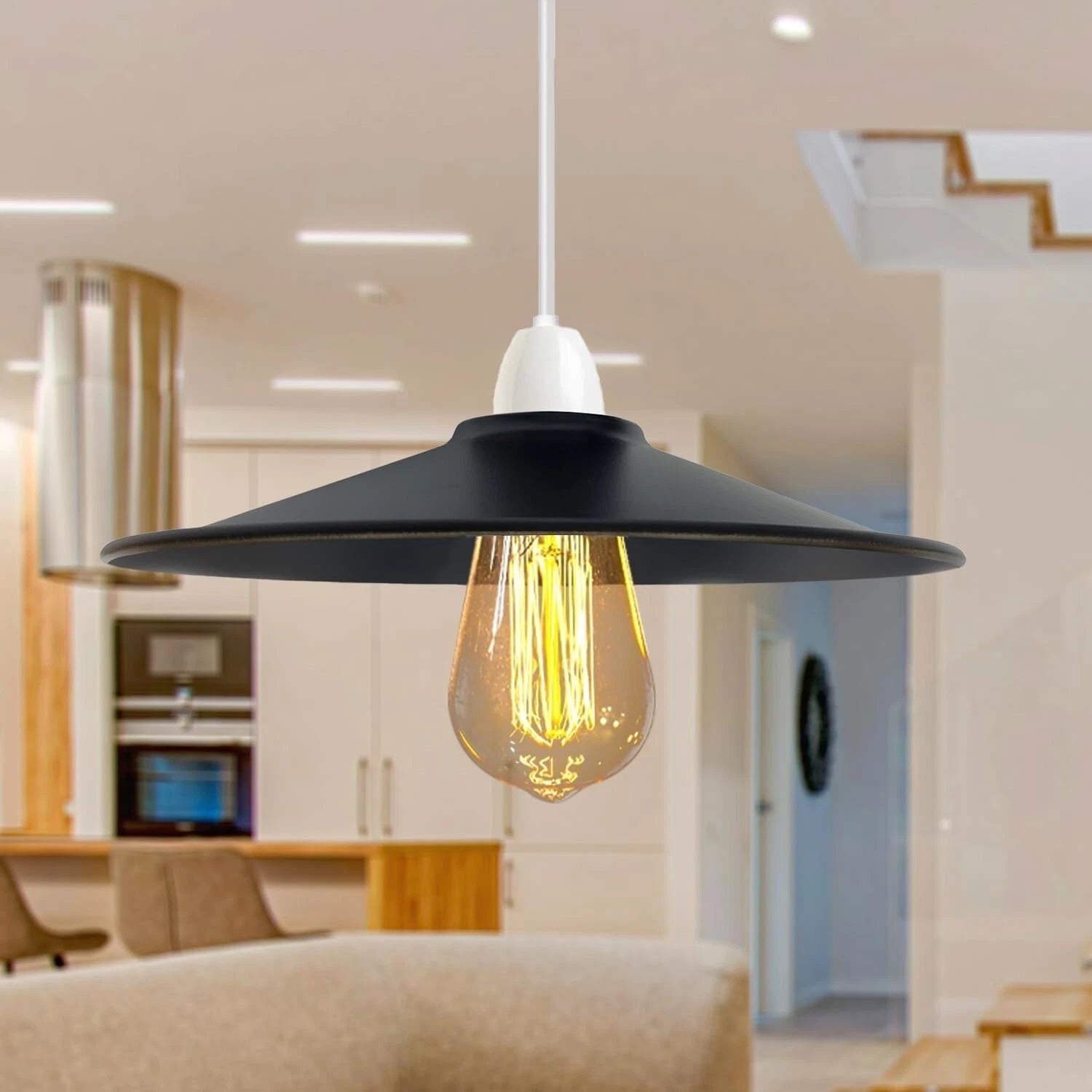 Easy Fit Lampshades Flat Ceiling Light Shades 22cm ~1395