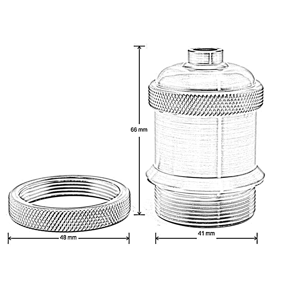 LEDSone industrial vintage 1m Gray cable E27 Base Satin Nickel Pendant Holder without assembling~3597