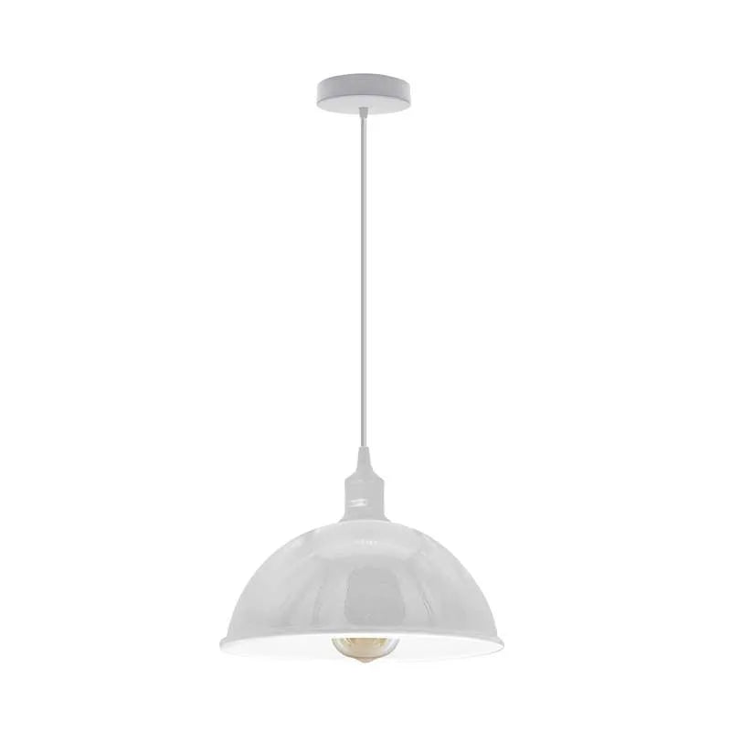 Modern Industrial White Pendant Light  E27 Base Ceiling Lighting Shade ~4335